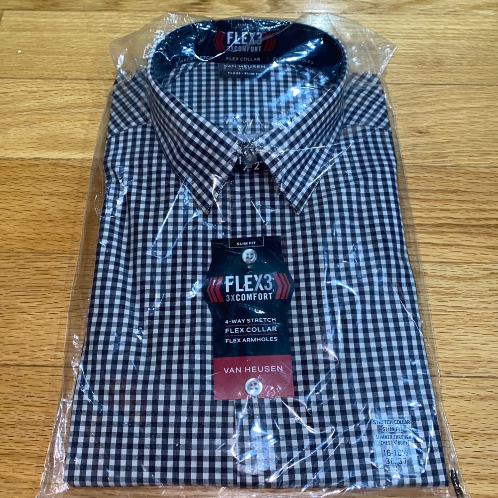 Van Heusen Flex3 Slim Fit Long Sleeve Shirt NWT